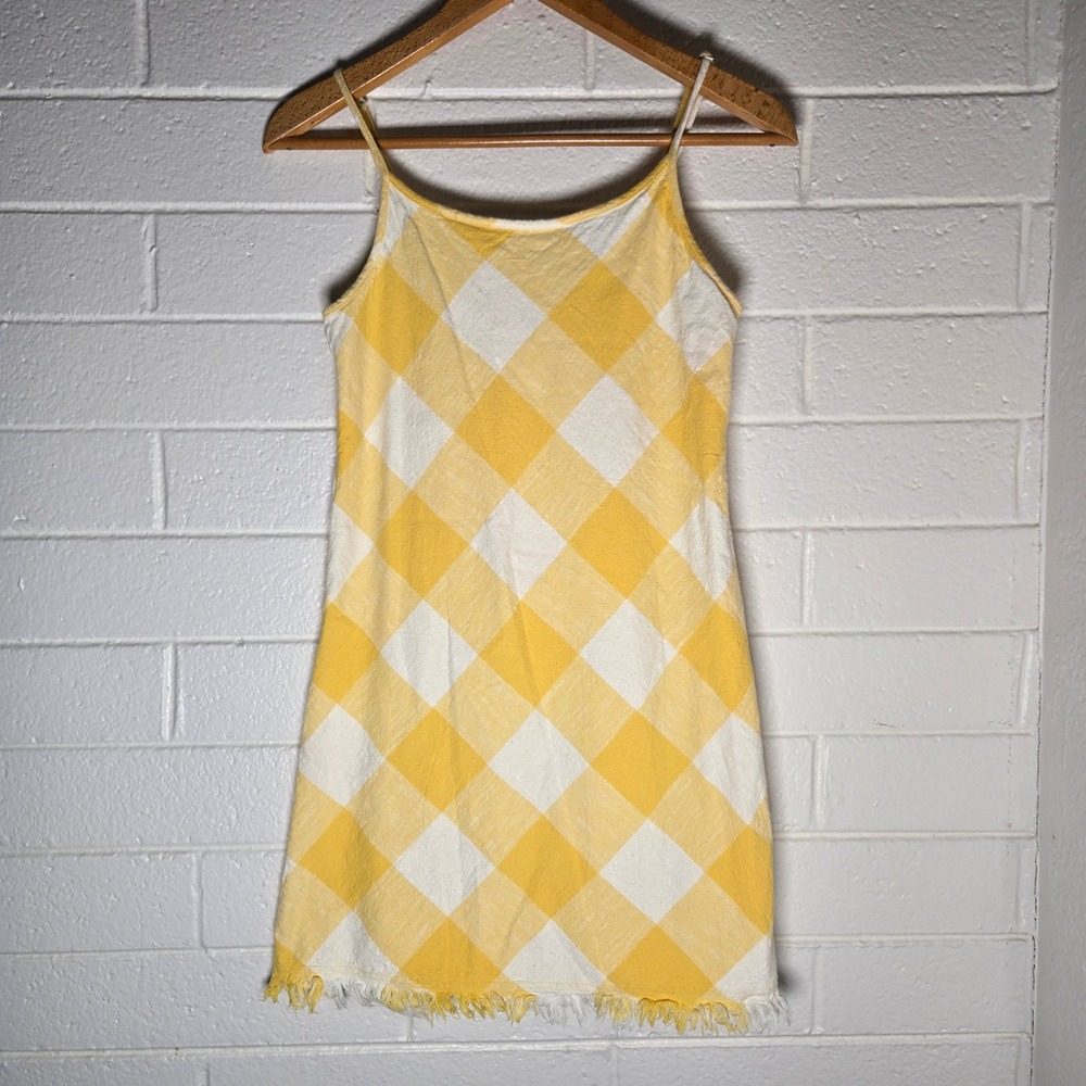 Natural Reflections Gingham Mini Dress Medium Check Plaid‎ Cotton Picnic Summer